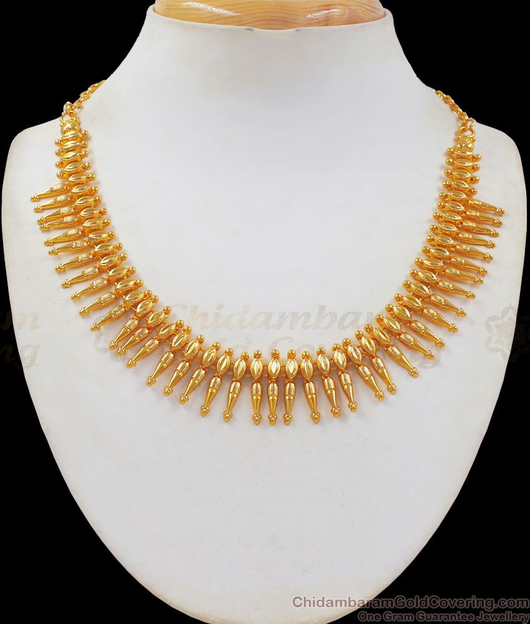 Traditional One Gram Gold Mullaipoo Necklace Womens Jewelry NCKN2355