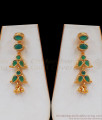 Full Green Emerald Stone Gold Necklace Earring Combo NCKN2364