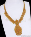 Traditional 1 Gram Gold Necklace Mango Multi Stone Designs NCKN2375