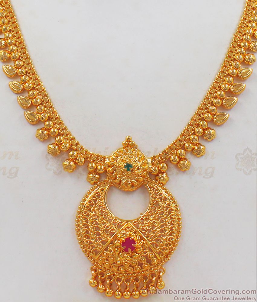 Original Gold Plated Necklace AD Stone Shop Online NCKN2377