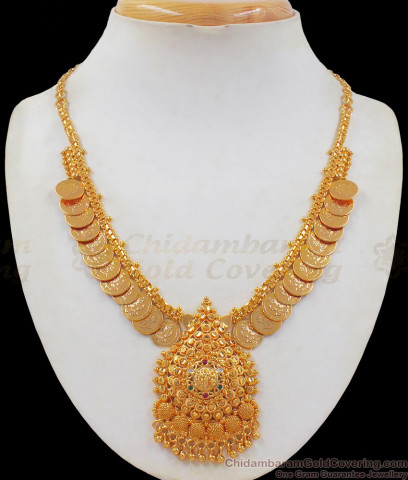 Fancy Ruby Design One Gram Gold Necklace For Party Wear NCKN2301