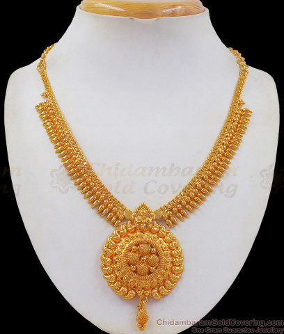 Bridal Choker Set Gold Necklace Design for Marriage NCKN1025