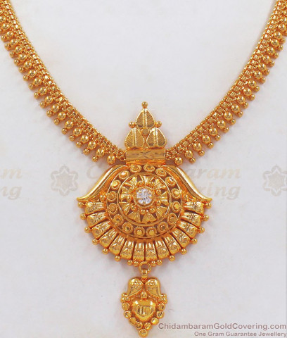 Traditional Gold Plated Mullai Poo Choker Necklace Nckn1041