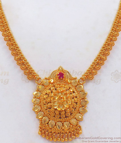 Glorious Bridal Made Mango Pattern Kerala Heavy Gold Governor Malai ...