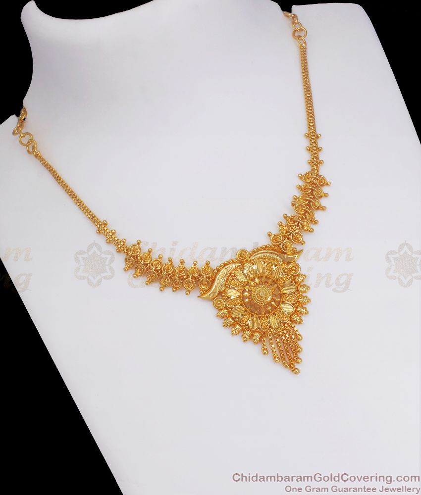 Buy quality 1.gram gold fashion Light Weight jewellery necklace set in  Ahmedabad