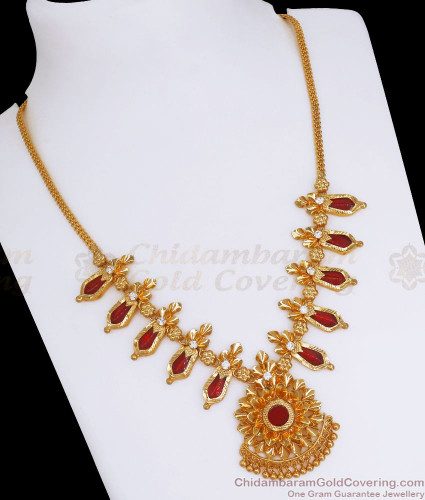 Red on sale nagapadam necklace