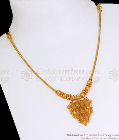 Trendy Heart Dollar Aspiring Gold Necklace Calcutta Light Weight Design ...