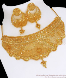 Copper Golden (base) Bridal Choker Necklace Set at Rs 1550/set in