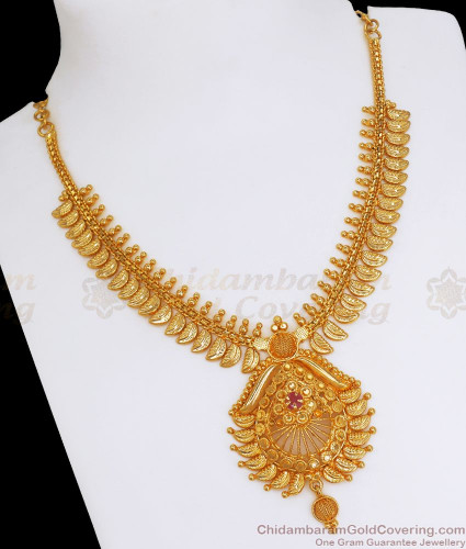 Buy quality 1 gram gold forming necklace set mga - gfn0034 in Amreli