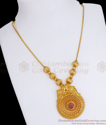 Grand Bridal AD White Stone Heavy Necklace Mango Design Kerala Jewelry ...