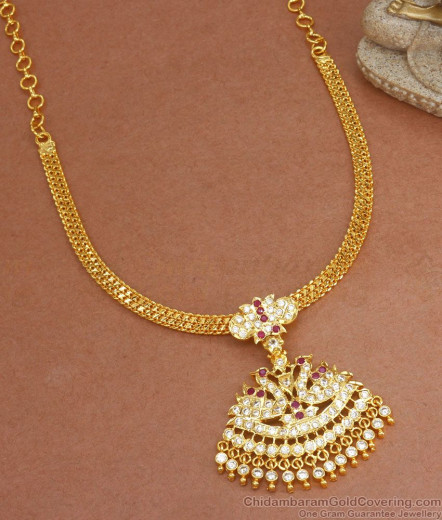 Bridal Choker Set Gold Necklace Design for Marriage NCKN1025