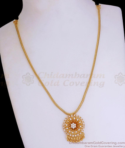 1 Gram Gold Plated Necklace With Earrings_19316 – The Jewellary Place