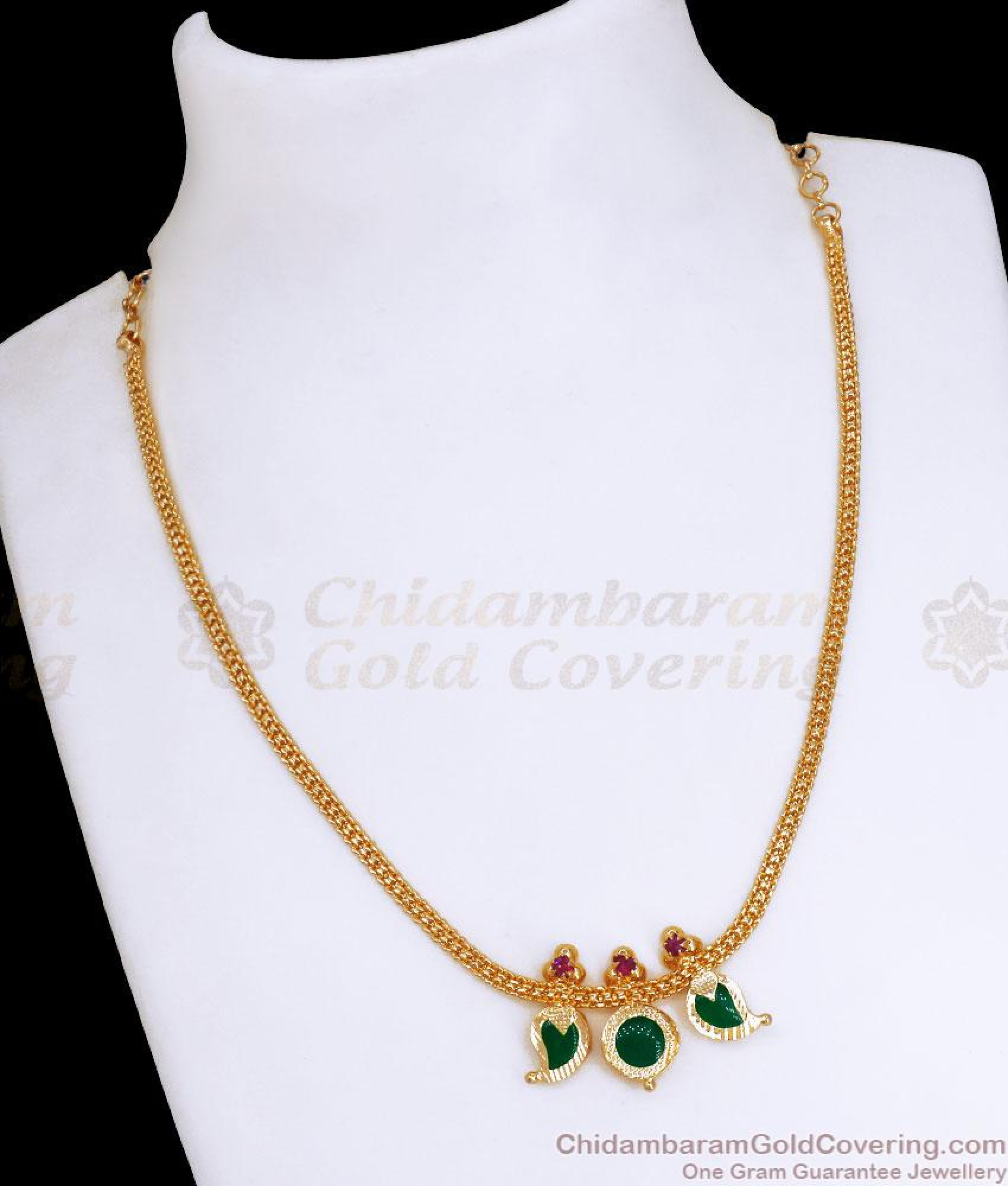 1 Pavan Pattern Gold Palakka Necklace Collections Kerala Jewelry ...