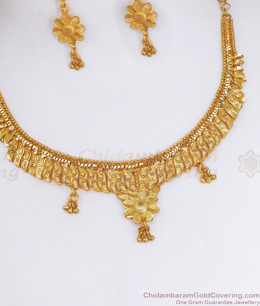 Latest Bridal 2 Gram Gold Choker Necklace Collections Shop Online NCKN3189