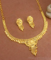 Real 2 Gram Gold Necklace Calcutta Pattern Bridal Jewelry NCKN3191