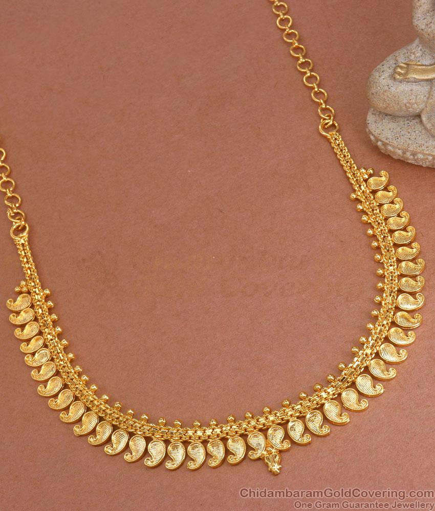 Plain Mango Designs Gold Plated Necklace 2024 Summer Sales NCKN3201