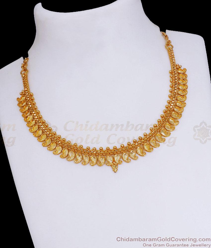 Plain Mango Designs Gold Plated Necklace 2024 Summer Sales NCKN3201