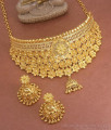 Indian Bridal 2 Gram Gold Choker Necklace Earring Combo NCKN3212