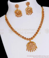 Full Ruby Gati Stone Impon Necklace Earrings Bridal Set NCKN3227