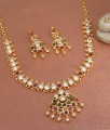 Stunning Multi Stone Impon Necklace Earrings Combo Set NCKN3240
