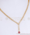 Engagement Gold Necklace White Stone Design Imitation Jewelry NCKN3245