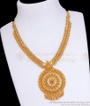 South Indian Gold Plated Necklace Women Wedding Collection NCKN3255