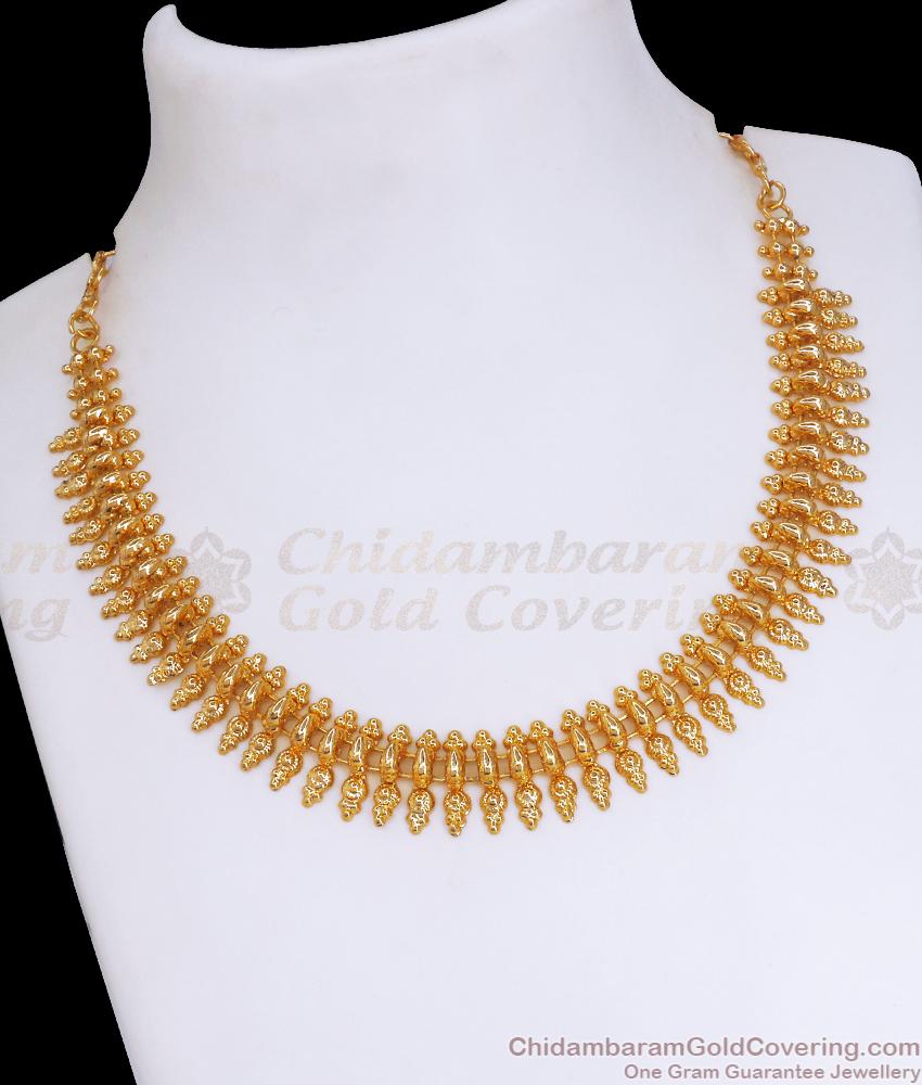 True Gold Tone Necklace Kerala Bridal Design Online NCKN3266