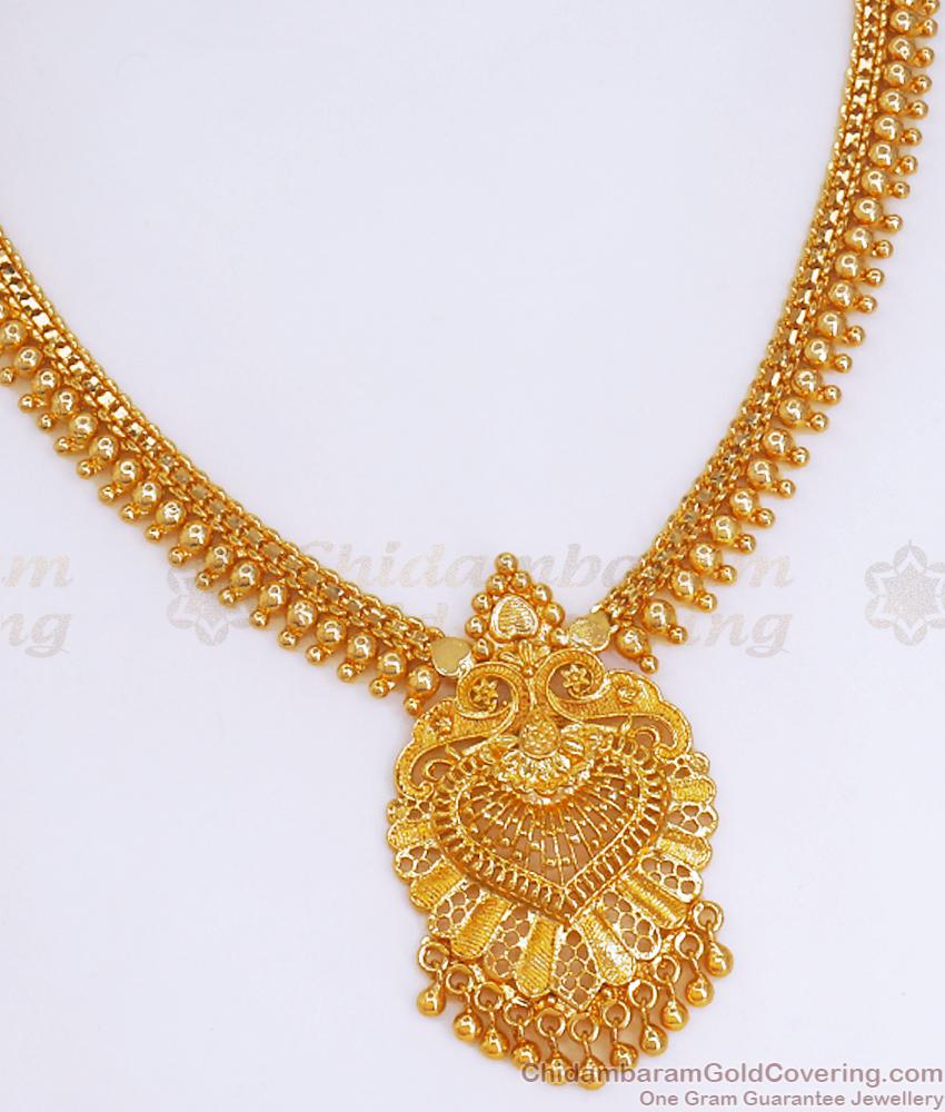 Elegant 22K Gold Imitation Necklace Peacock Design NCKN3268
