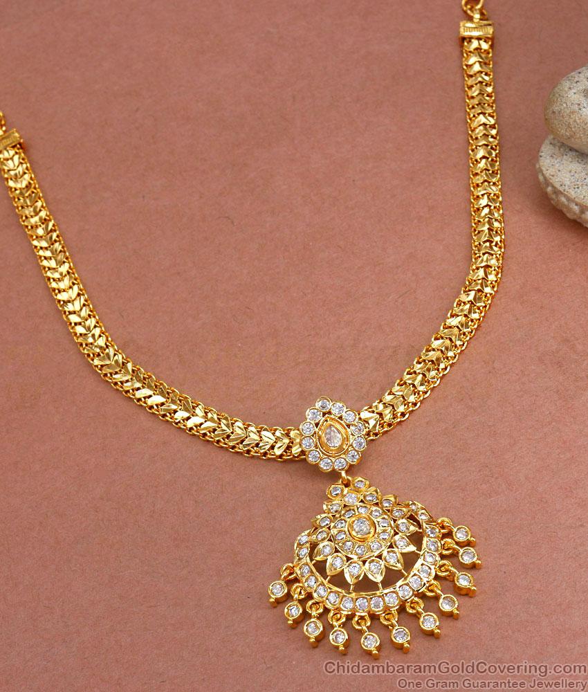 Latest Chain Type Impon Necklace Wedding Collection NCKN3275