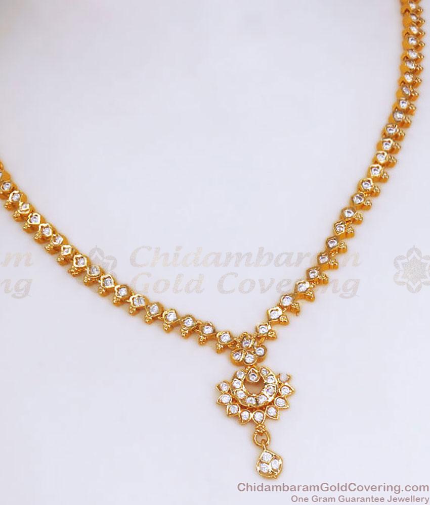 New Arrival High Quality Impon White Stone Necklace NCKN3276