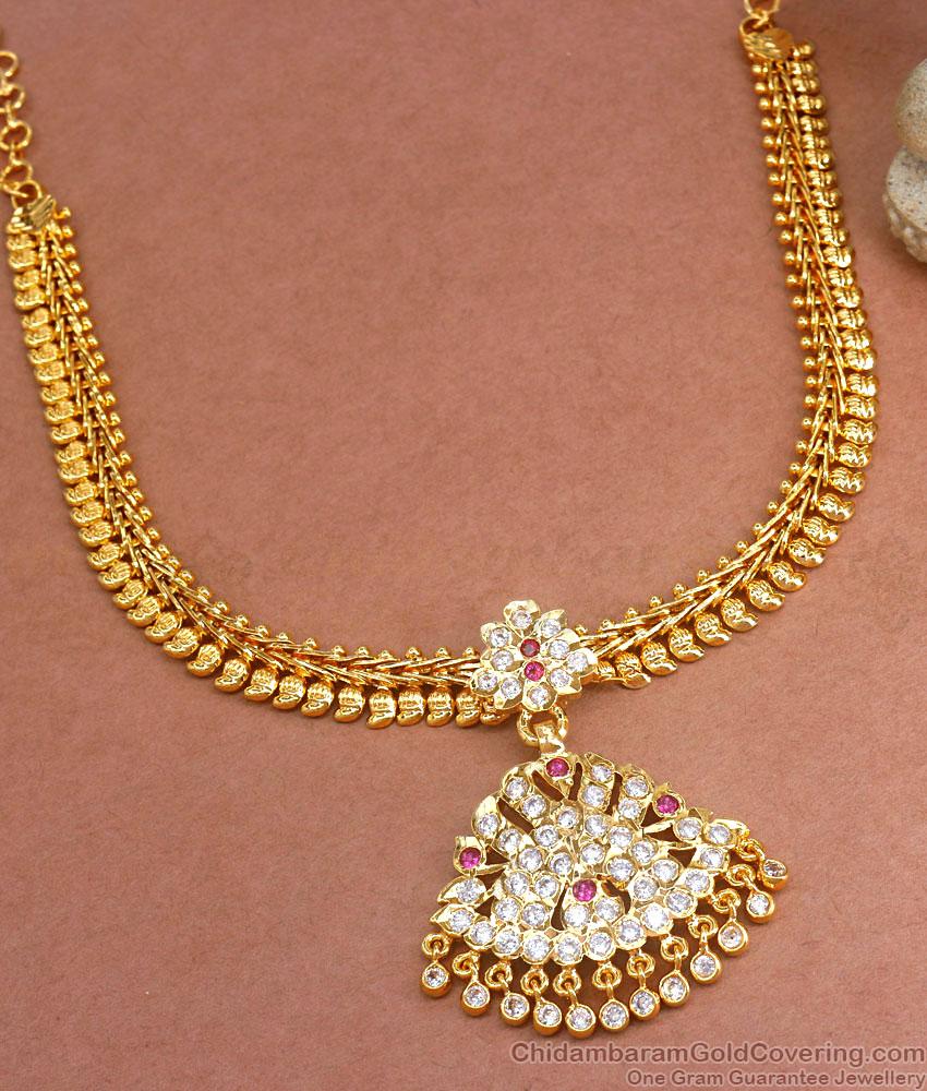 South Indian Bridal Impon Mango Necklace NCKN3280