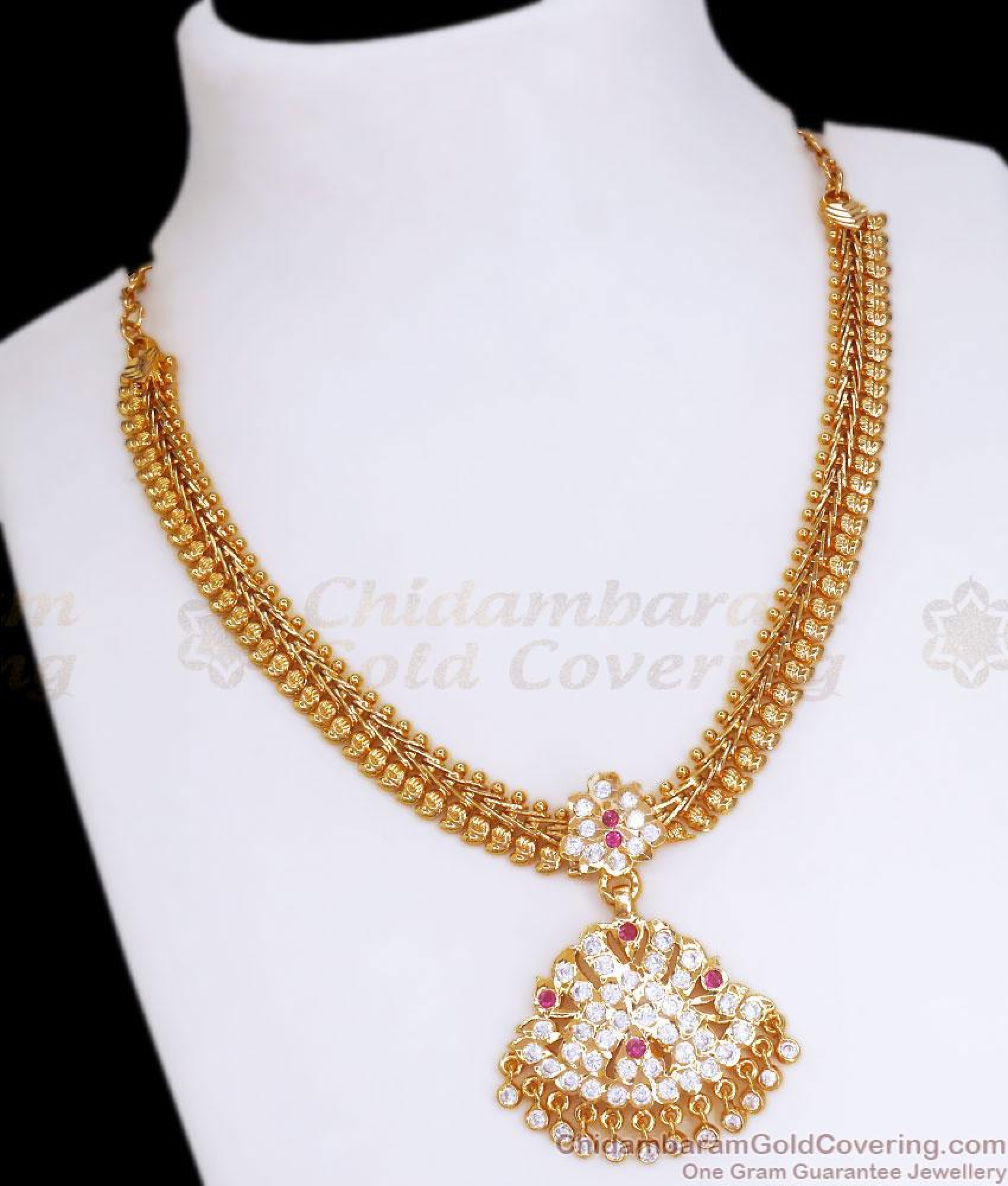 South Indian Bridal Impon Mango Necklace NCKN3280