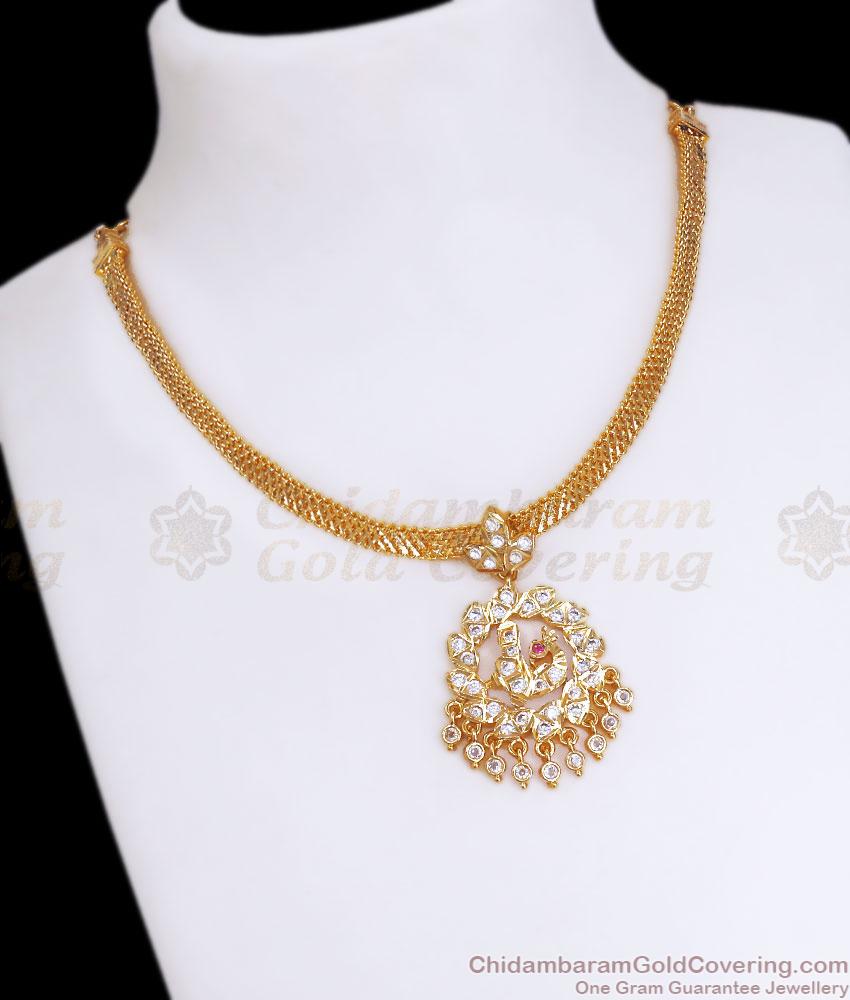 Full White Stone Impon Necklace Wedding Collection NCKN3283