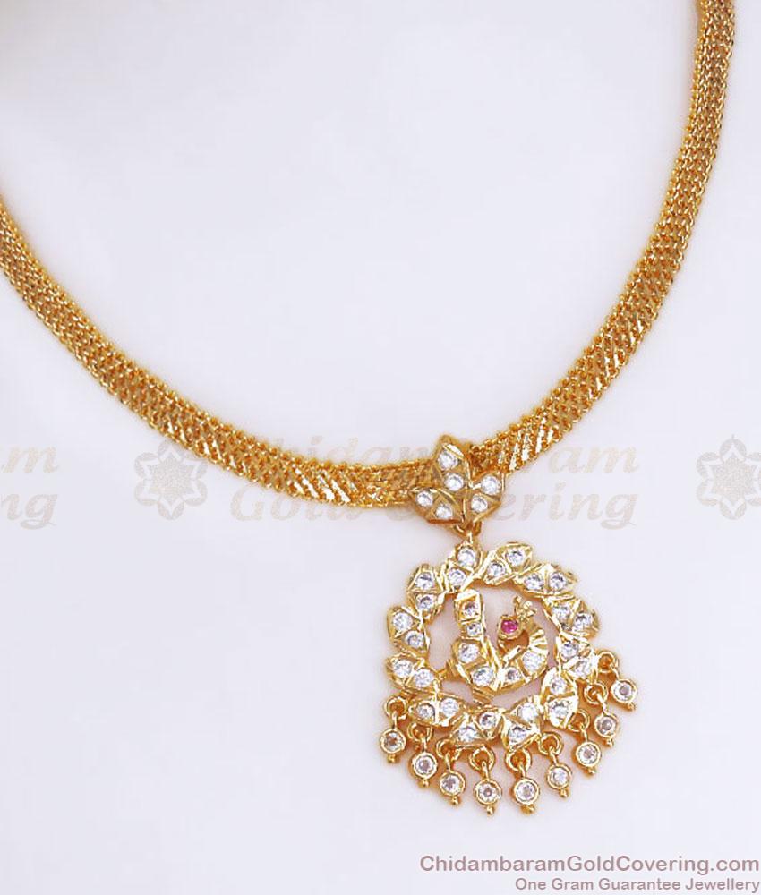 Full White Stone Impon Necklace Wedding Collection NCKN3283