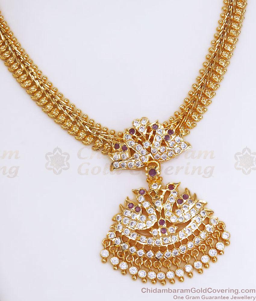 Beautiful Mango Pattern Impon Necklace Swan Design NCKN3288