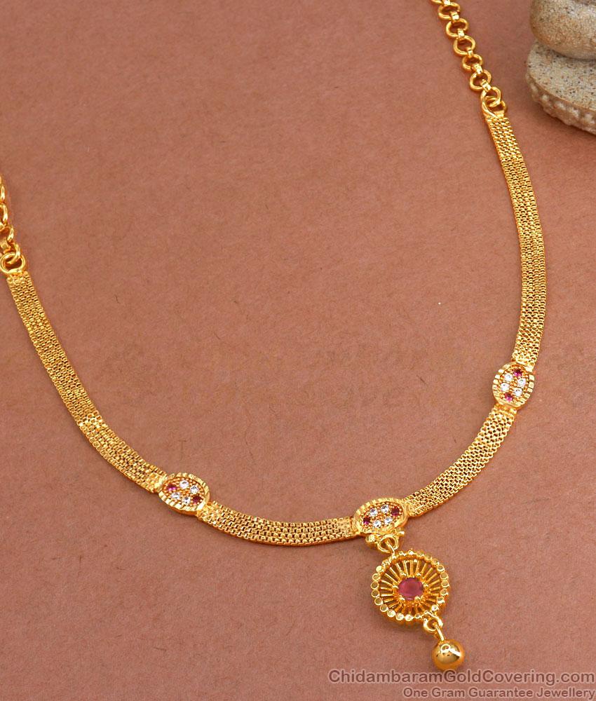 Simple Function Wear Gold Necklace Fashion Jewelry NCKN3296