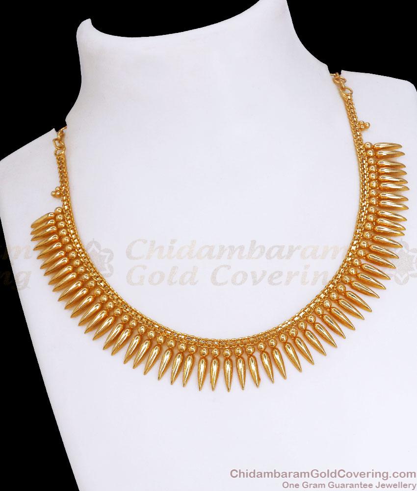 Kerala Bridal 22kt Gold Necklace Mullaipoo Design NCKN3300