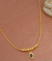 1 Gram Gold Palakka Necklace Nagapadam Design NCKN3306