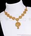 Floral Gold Necklace Bride Jewelry Set NCKN3308