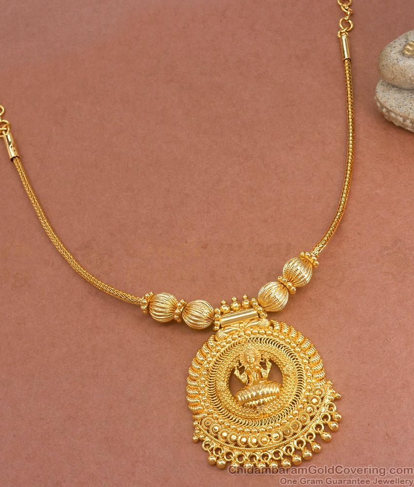 Real Gold Design Lakhsmi Necklace Shop Online NCKN3311