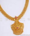 Shop New Model Gold Necklace Ruby Stone Wedding Jewelry NCKN3314