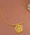 Plain One Gram Gold Lakshmi Necklace Festive Wear NCKN3321