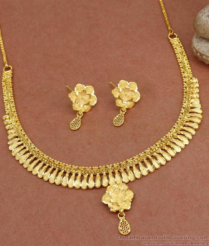 Trendy Light Weight Necklace Modern Wedding Design NCKN3331