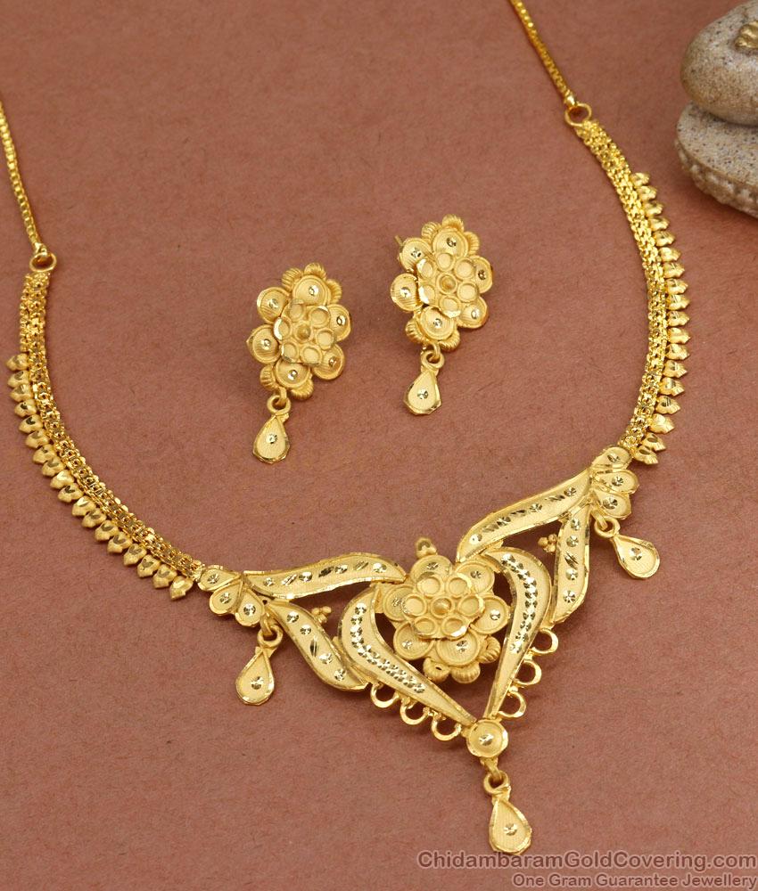 Grand Look Dubai Wedding Necklace Combo Set NCKN3335