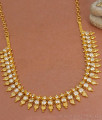 Gorgeous White Stone Gold Polish Necklace NCKN3345