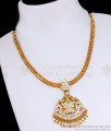 Shop White Stone Gajalakshmi Necklace Traditional Wedding Jewelry NCKN3352