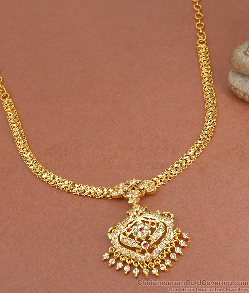 High Quality Gold Attigai Impon Necklace Design NCKN3353