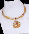 Real Impon Gold Choker Necklace Wedding Jewellery Set For Bride NCKN3358