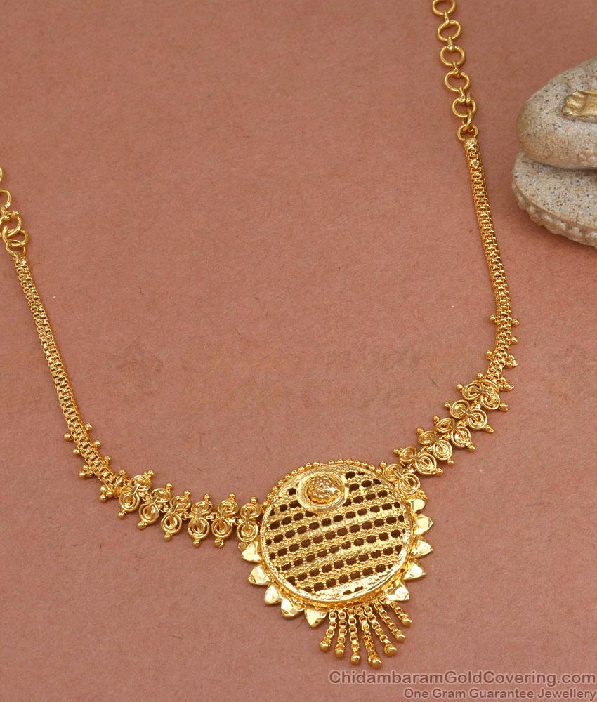 Intricate Design One Gram Gold Necklace NCKN3361