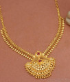 Chandaballi Pendant Ruby Stone Necklace Kerala Gold Jewelry NCKN3384